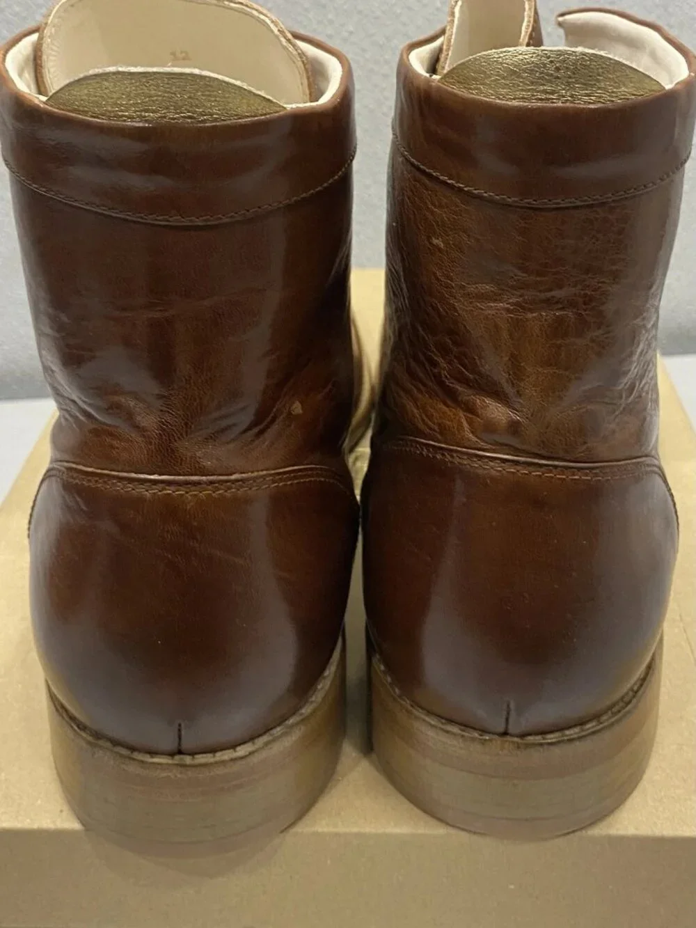 Justin Deakin Ted in Tan Ankle High Boots Brown 12